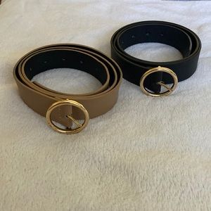 Gold Circle Tan & Black Belts